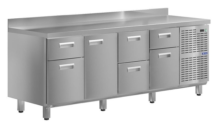 Стол холодильный KAYMAN КСХ-4124/70 (1 дверь, 6 ящиков)