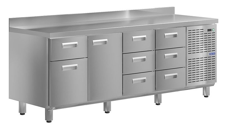 Стол холодильный KAYMAN КСХ-4133/60 (1 дверь, 8 ящиков)