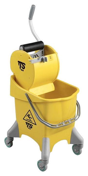 Тележка уборочная TTS Pile с отжимом Dry желтая