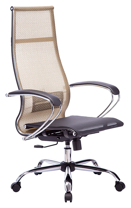 Кресло без основания Метта Комплект 7 золотая спинка, черное сиденье