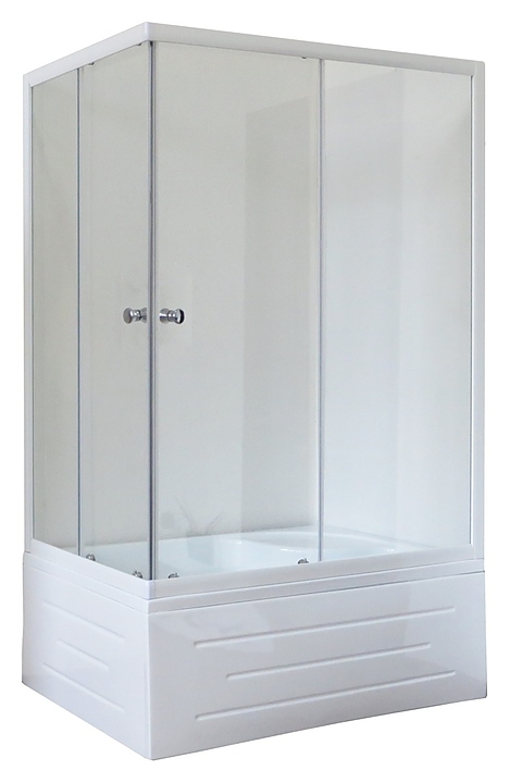 Уголок душевой Royal Bath RB 8100BP-T-R 100х80х200 см, прозрачное, белый профиль, правый