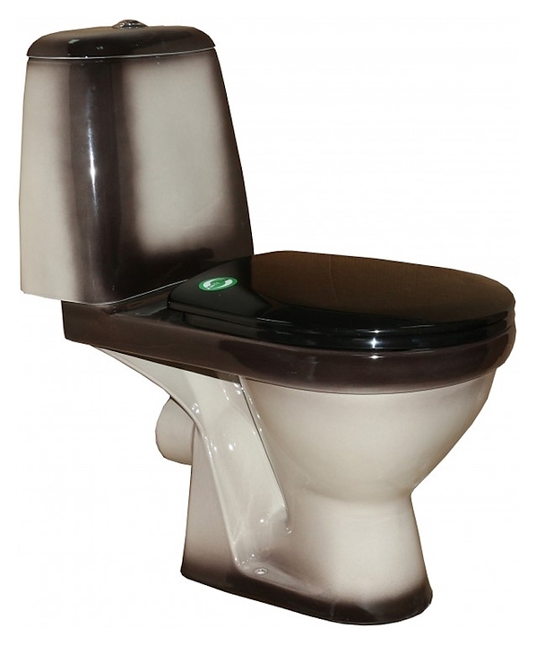 Унитаз-компакт ROSA Премьер с сиденьем, черный декор