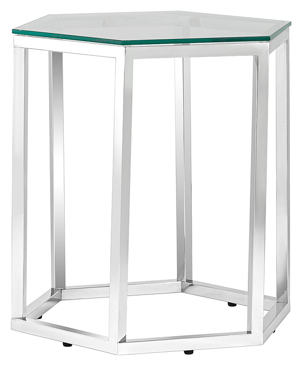 Стол журнальный Stool Group Гекс серебро