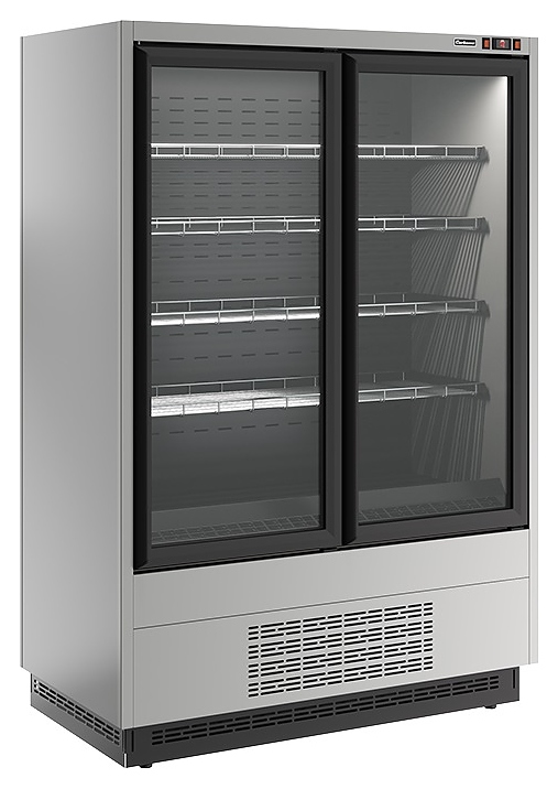 Горка морозильная Carboma FC 20-07 VL 1,3-1 версия 2.0 Standard 0300 (фронт X5L, бок металл) 9006-9005