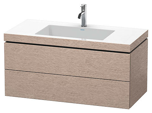 Тумба подвесная с умывальником Duravit L-Cube LC6928O1111 c-bonded