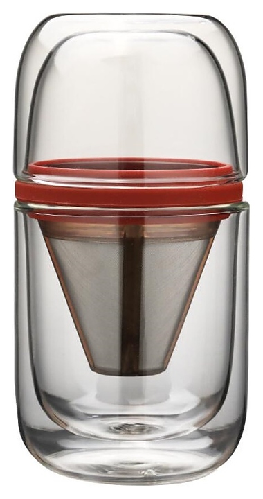 Набор для пуровера P.L. Barbossa S0585 2 емкости 200 мл (стекло) с воронкой на 1-4 порции (нерж. сталь) и чехлом