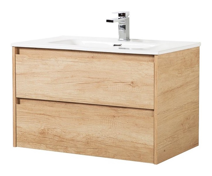 Тумба с раковиной BelBagno KRAFT-1000-2C-SO-RNN + BB1000ETL дуб небраска натуральный