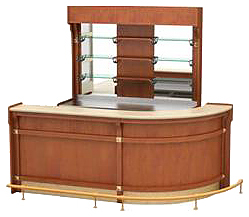 Стойка барная CRYSPI OLIMPUS 2700 мм (с углом)