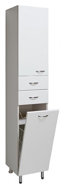 Шкаф-пенал Runo 30 30х191 см с бельевой корзиной, левый