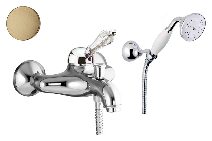 Смеситель для ванны и душа настенный Fiore Imperial-Sky (SWAROVSKI®) 82ZZ5104 бронза