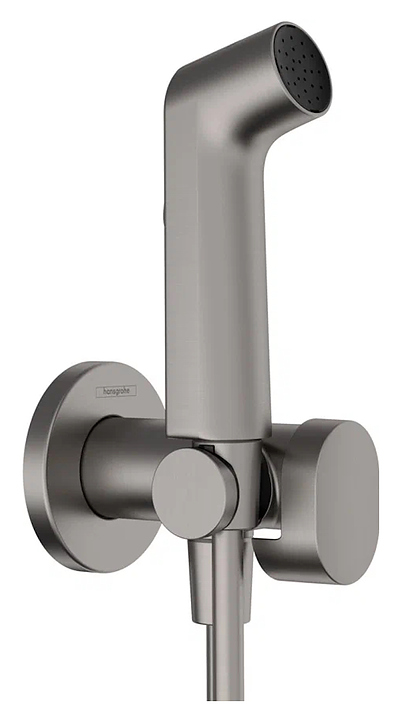 Душ гигиенический встраиваемый Hansgrohe HG Bidette 1jet S 29232340 шлифованный черный хром