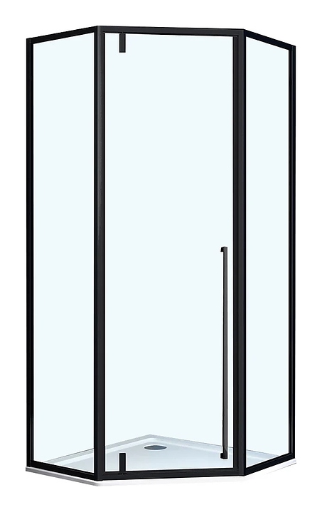 Уголок душевой Vincea Penta VSP-3P100CLB 100х100 см, прозрачное стекло, черный