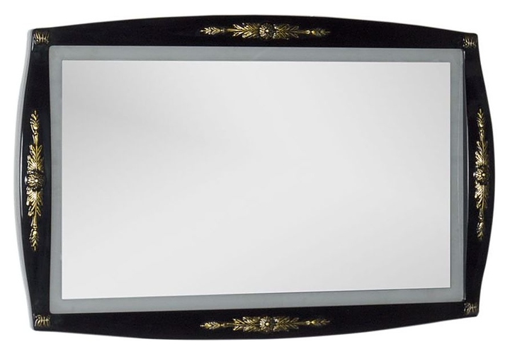 Зеркало Aquanet Виктория 120 черное/золото