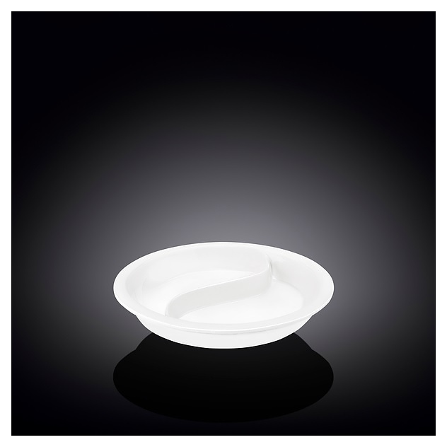 Форма для запекания Wilmax WL‑997206/A 1400 мл d=330 мм 2-секционная (фарфор) белая