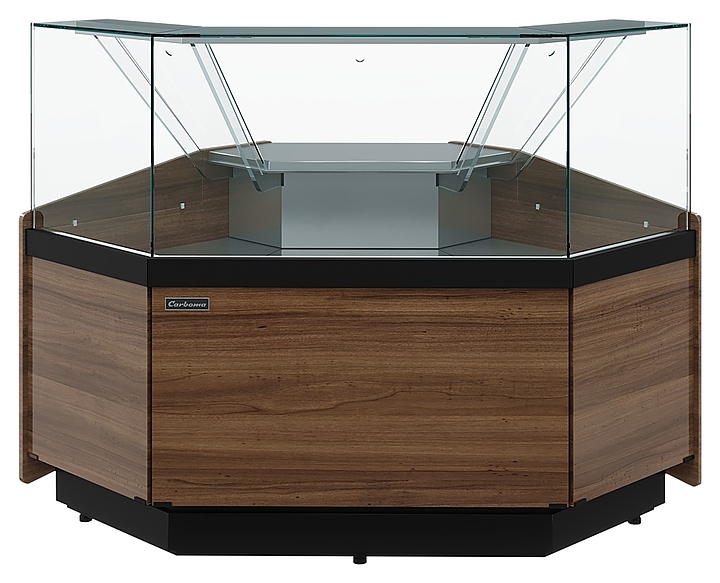 Витрина кондитерская Carboma KC80 N-5 BORNEO 2 угловая внешняя (1003, белый, без агрегата)