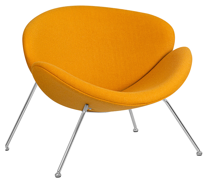 Кресло обеденное DOBRIN 72-LMO EMILY (желтое, хром)