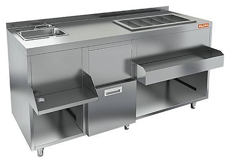 Барная станция HICOLD НБМКС-15/5БПК (с бортом, без ящика)