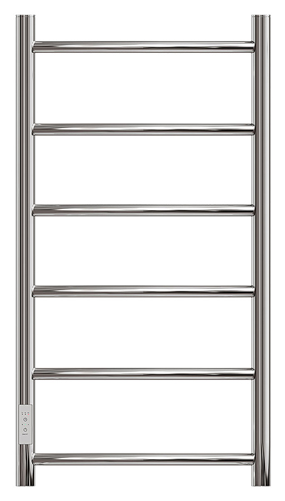 Полотенцесушитель электрический с диммером Point Афина PN04758 П6 500x800 диммер слева, хром