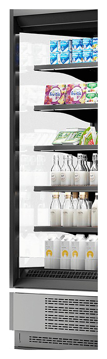 Боковина для горки холодильной Dazzl Vega 080 H210 металлическая со стеклопакетом левая