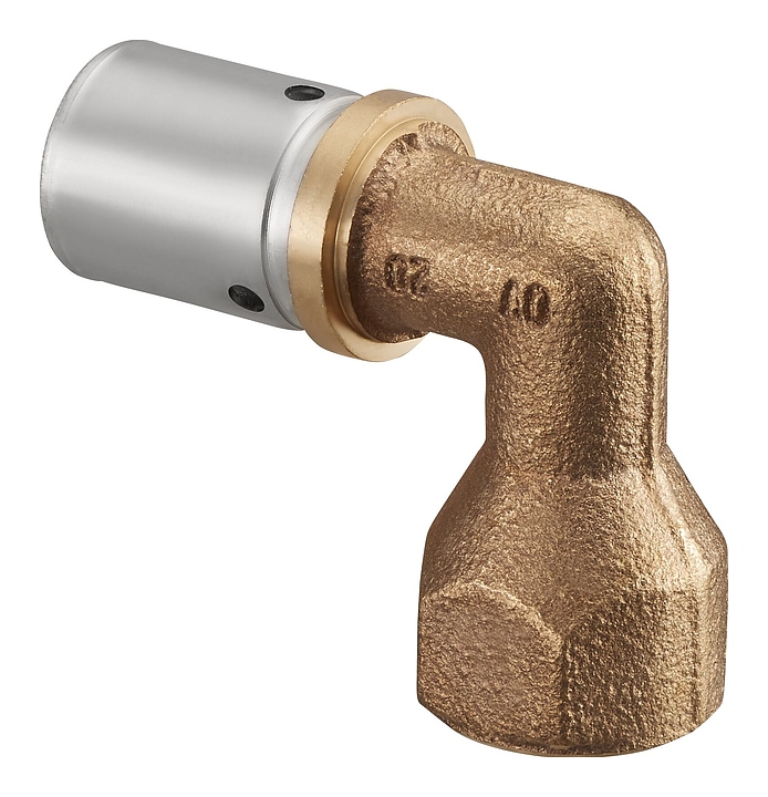 Пресс-угольник с переходом Oventrop Cofit P 1512445, 20х2.5 мм - Rp 1/2