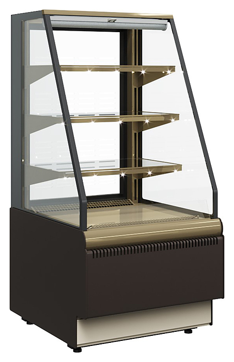 Витрина кондитерская Carboma KC70 VM 0,9-2 Standard открытая (0102-0109, шоколад / золото)