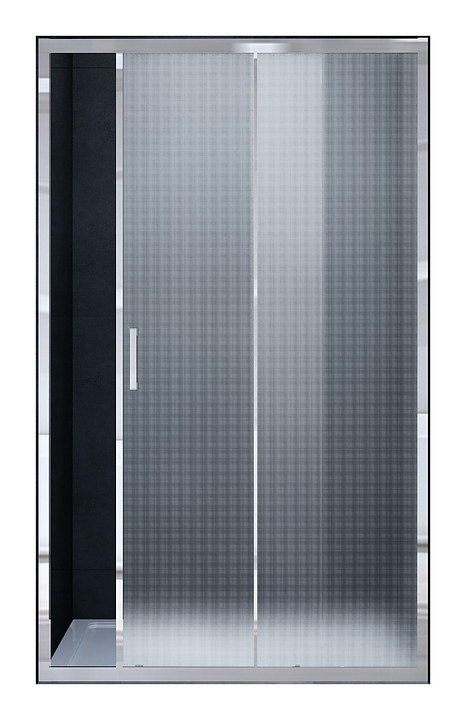 Дверь душевая Vincea Alpha VDS-3AL140MT 140х190 см с текстурным стеклом, раздвижная, хром