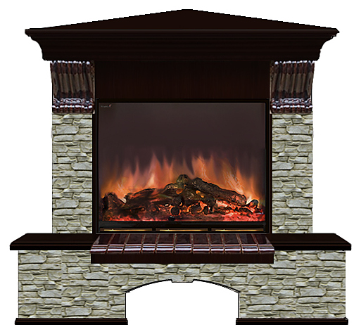 Камин Glenrich Бостон К A23 ГО венге угловой
