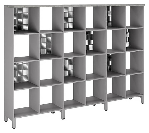 Стеллажная система КОБОР SQ-4X6 aluminum/chicago