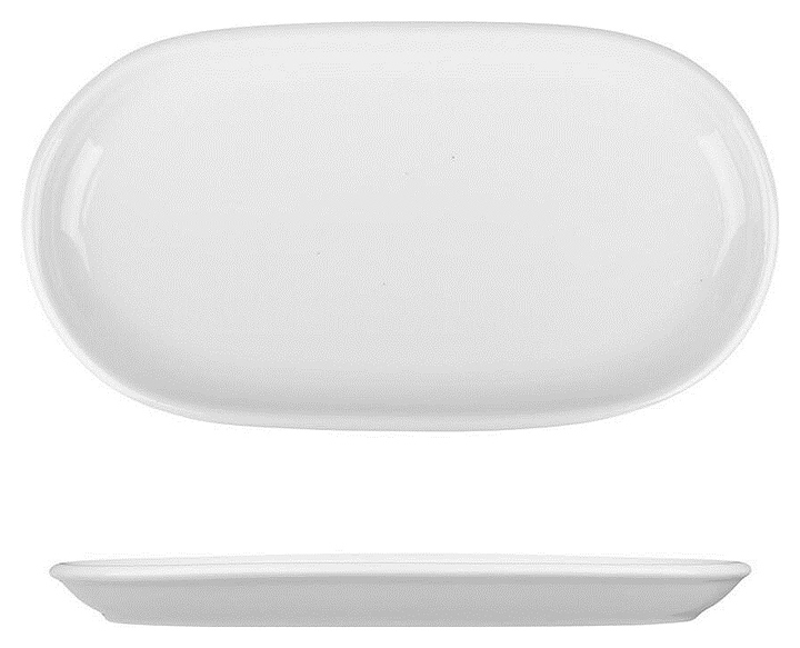 Блюдо сервировочное P.L. Proff Cuisine F1379-11 27,5х15 см h=2,3 см (фарфор) овальное белое