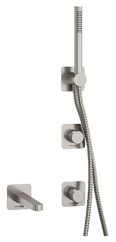 Встраиваемый комплект для ванны Wasserkraft Tauber 6400 A6451.296.298.275.100.276 никель
