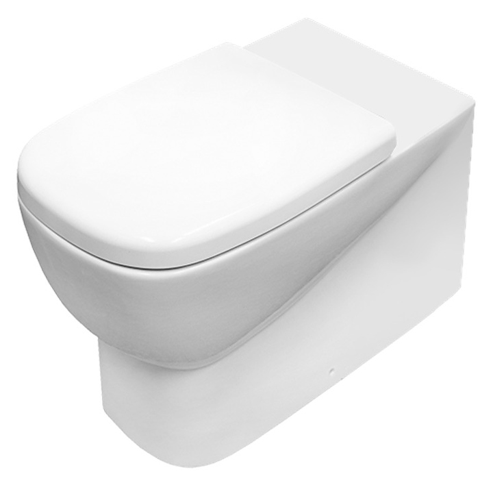 Унитаз приставной SANITA LUXE Infinity Rimless с сиденьем микролифт, белый