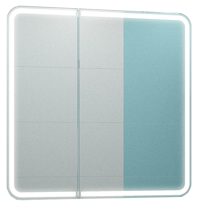 Шкаф зеркальный Misty Альфредо 80х80 см с подсветкой, датчиком движения и розеткой