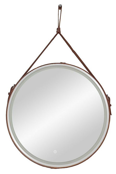 Зеркало Art&Max Milan AM-Mil-800-DS-F-Brown 80 см, с подсветкой