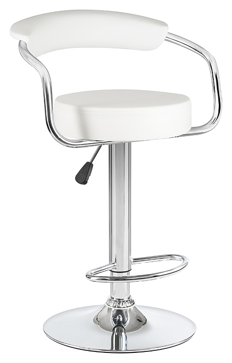 Стул барный DOBRIN 5013-LM MARTA (белый, хромированная сталь)