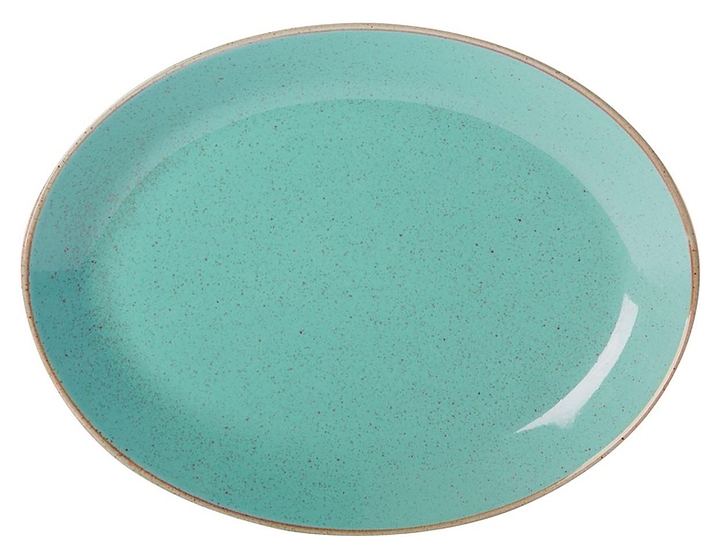 Блюдо овальное Porland Seasons 112136 360х270 мм бирюзовое