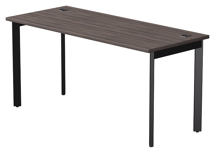 Стол офисный Everprof EVO 1580х670х755 мм (ЛДСП / металл) опоры 45гр, дуб пасадена / черный
