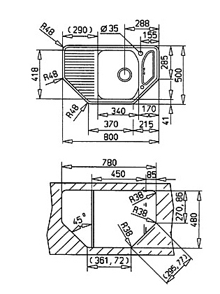 Мойка Teka Texina 45 E