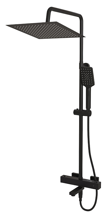 Душевая система с термостатическим смесителем Wasserkraft A29901 Thermo черный soft-touch
