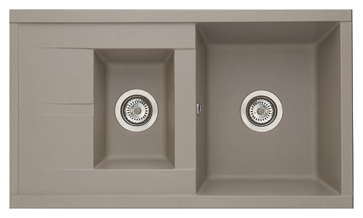 Кухонная мойка AQUATON Делия 1A716232DE250 87 серый шёлк