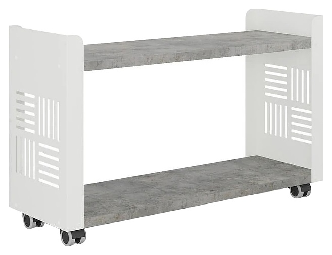 Стеллаж мобильный КОБОР SМ2-90/30 white/chicago