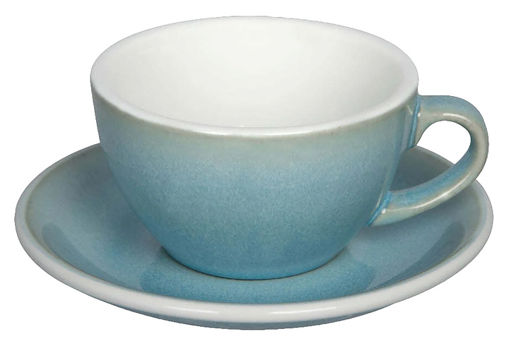 Кофейная пара Loveramics Egg Cappuccino C088-125BIB/C088-153BIB 200 мл, голубой лёд (ice blue)