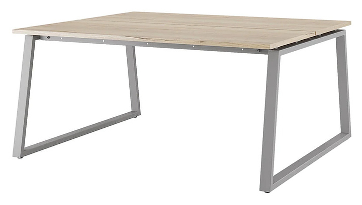 Стол офисный КОБОР TR/2-160/120 aluminum/natural