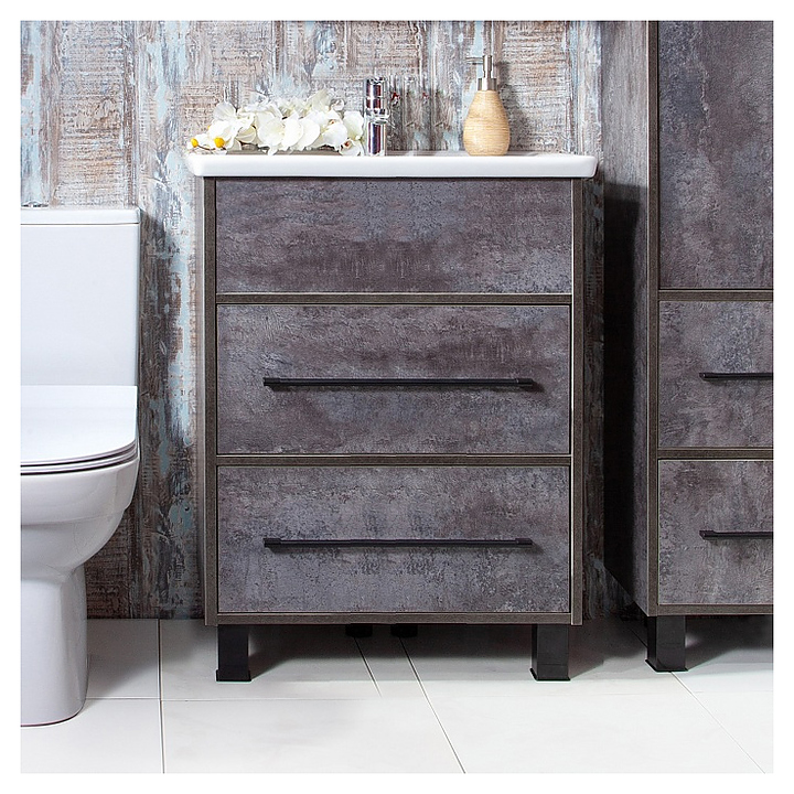 Тумба под раковину БРИКЛАЕР Чили 60 см напольная, цемент