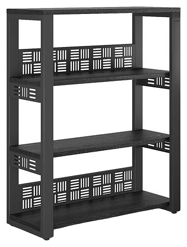 Стеллаж открытый КОБОР ST3-140/36 black/wood