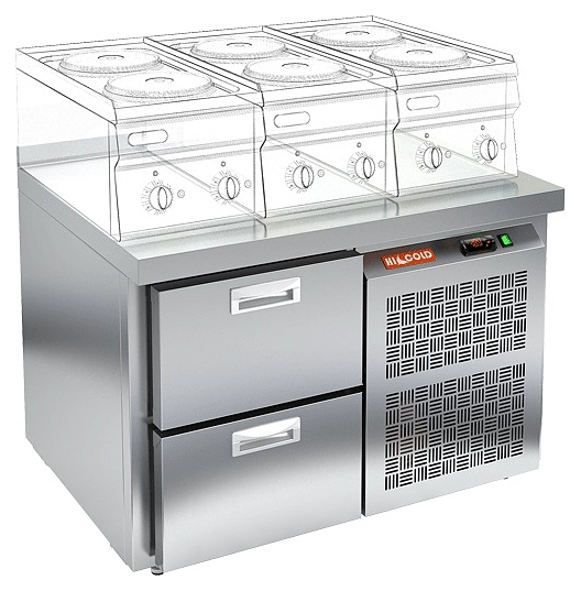 Стол морозильный HICOLD GN 2 BR2 BT LT