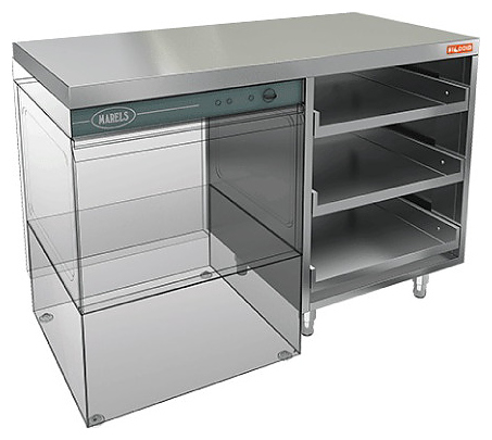 Стол под посудомоечную машину HICOLD НБМКБКП-12/7Л c левым крылом