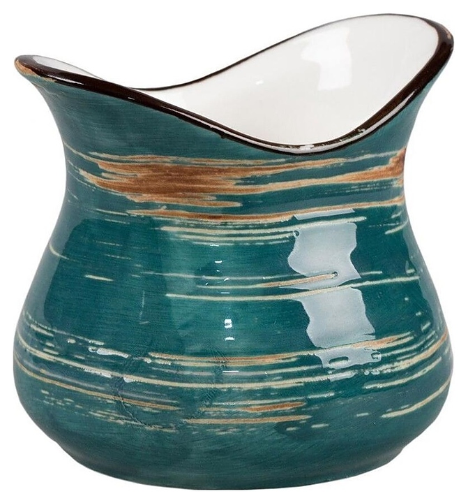 Соусник P.L. Proff Cuisine Texture Dark Green 70407 кор=72/12 100 мл 7,4х4,8 см h=6,5 см (фарфор)