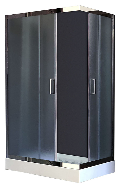 Уголок душевой Royal Bath RB 8120HP-C-CH-L 120х80х200 см, матовое, хромированный профиль, левый