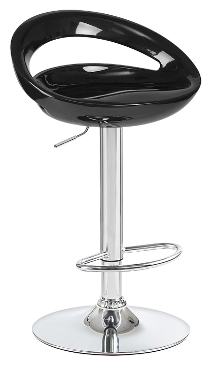 Стул барный DOBRIN 1010-LM DISCO (черный, хромированная сталь)