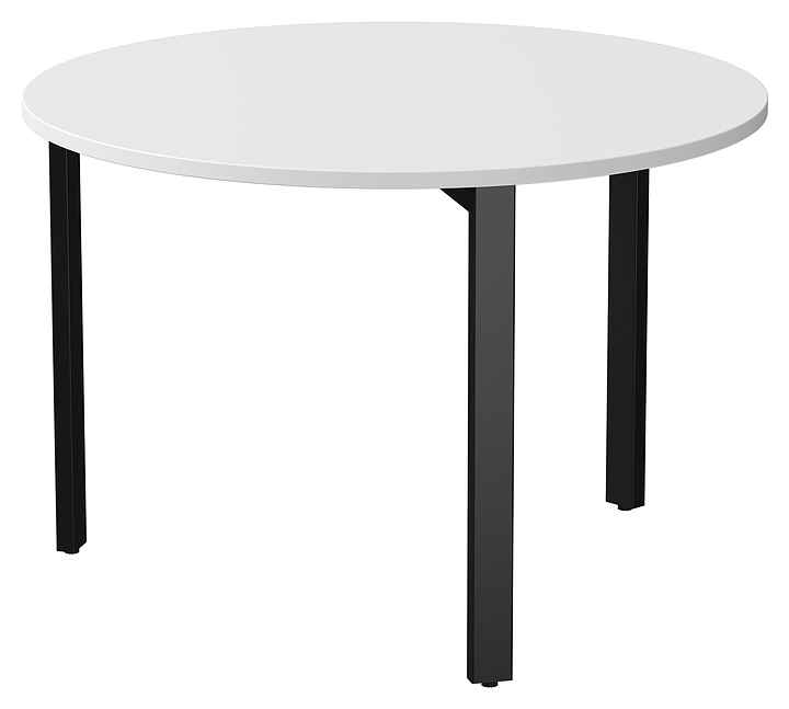 Стол переговорный Everprof EVO D1100 1100x755 мм (ЛДСП / металл) белый / черный